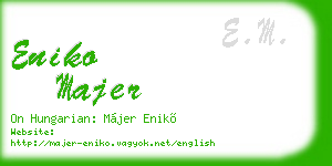 eniko majer business card