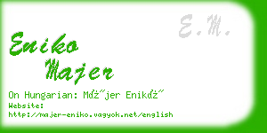 eniko majer business card